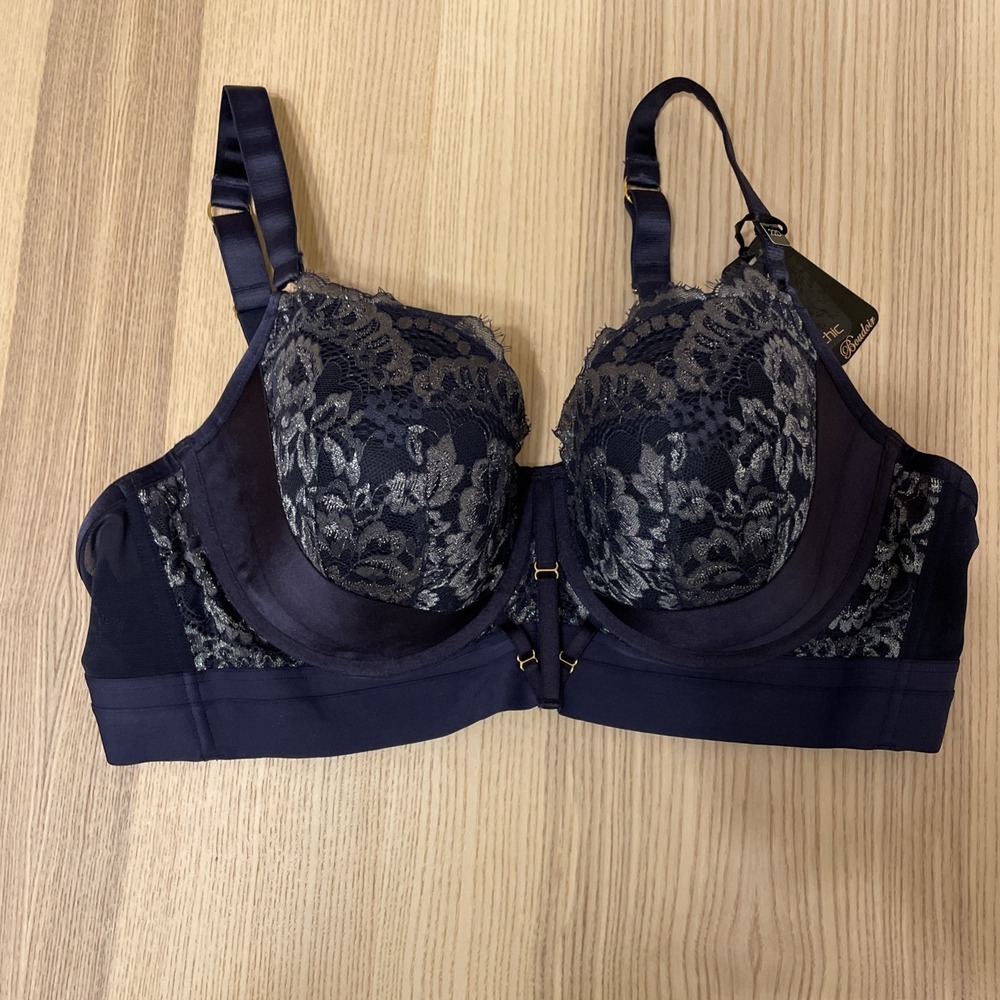 Women's City Chic Alexis‎ CT LL Bra Size 44D Midnight Blue Underwire